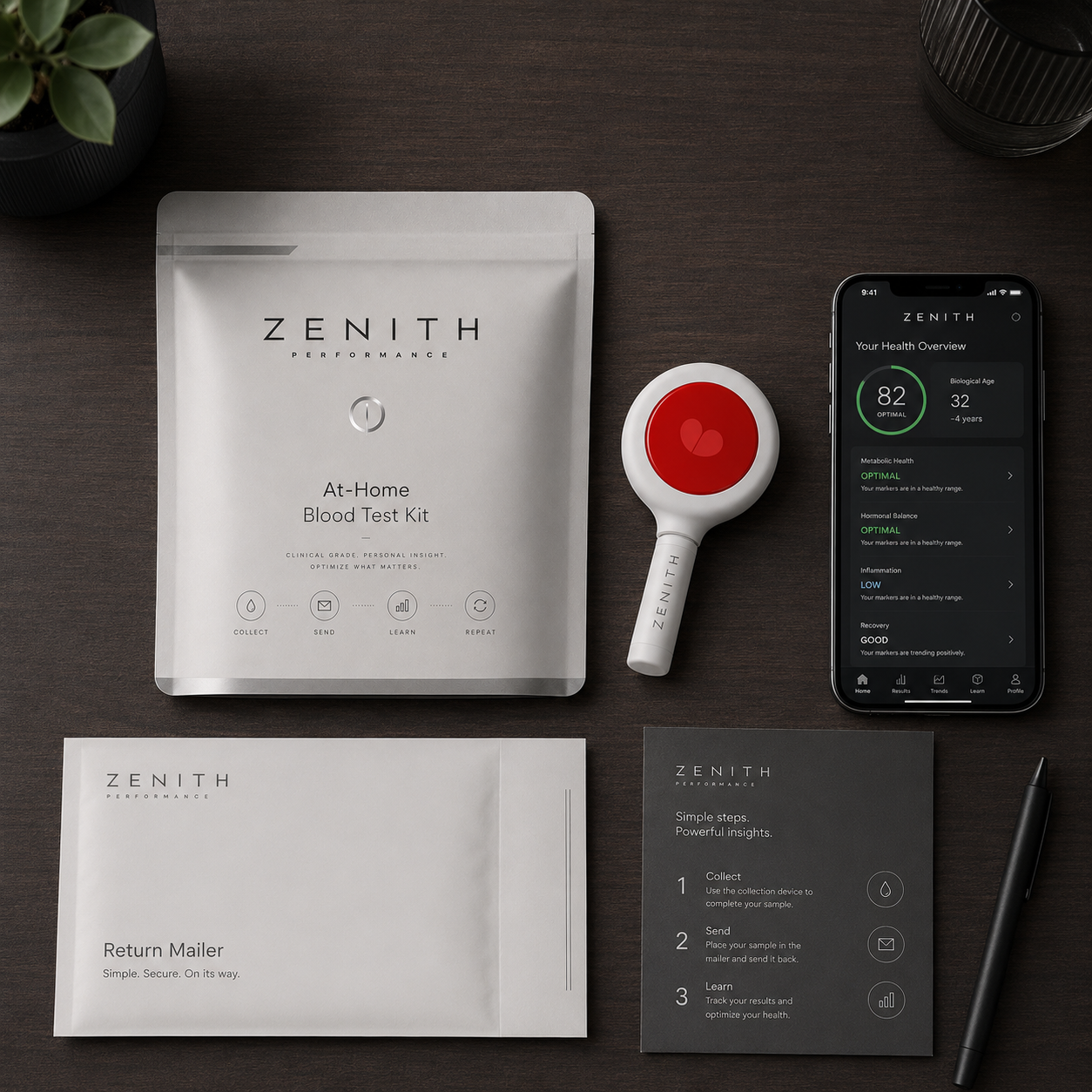Zenith at-home blood test kit